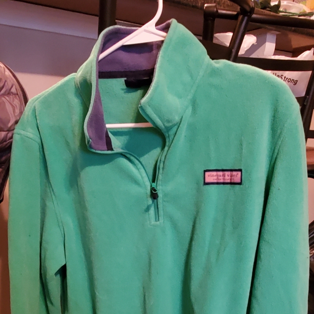 Mint Green Vineyard Vines 1/4 Zip Pullover